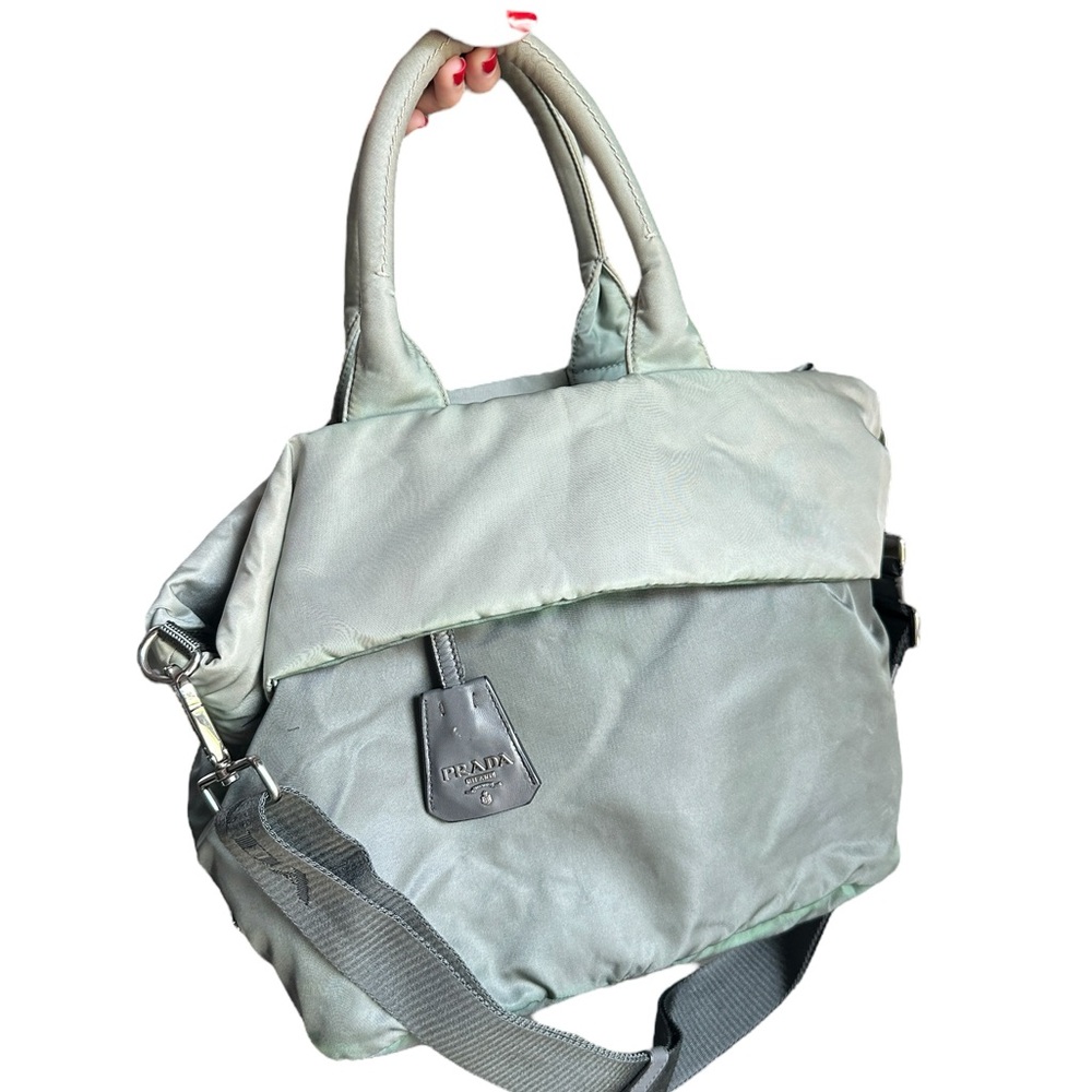 Prada Gray Messenger Bag with Adjustable Strap - Picture 13 of 14
